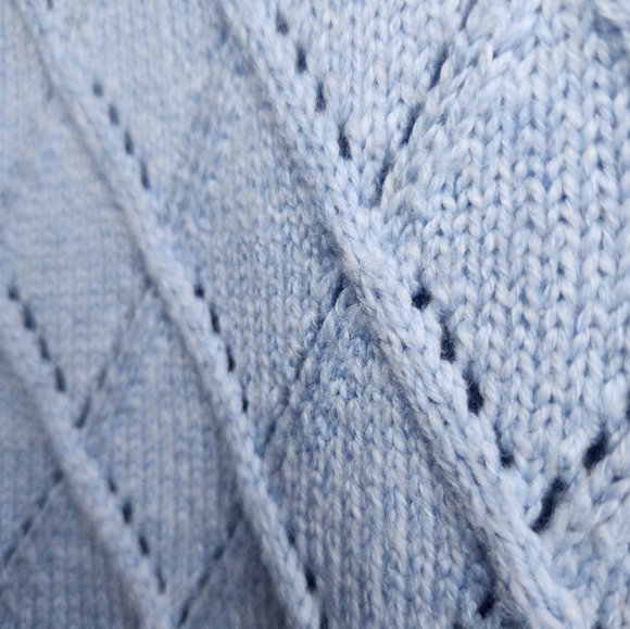Talbots Women's Light Blue Knitted Poncho/Shawl - Picture 5 of 5